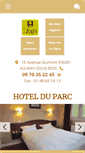 Mobile Screenshot of hotelduparc-aulnay.com