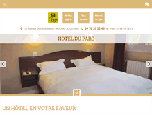 Tablet Screenshot of hotelduparc-aulnay.com